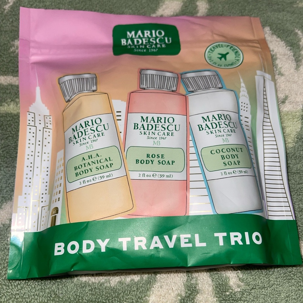 Mario Badescu Skin Care Body Soap Travel Trio Rose, Coconut, Botanical 2 fl oz - Picture 2 of 4